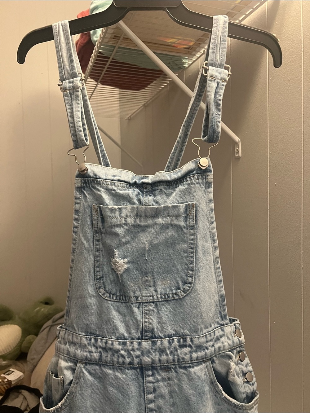 Women’s Light Blue Denim One-Piece Overalls